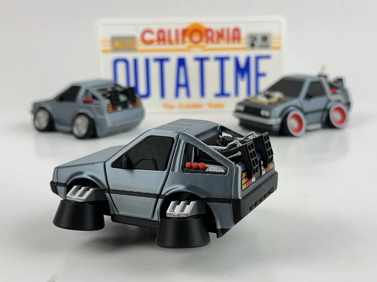 Tooned Back to the Future DeLorean view 3