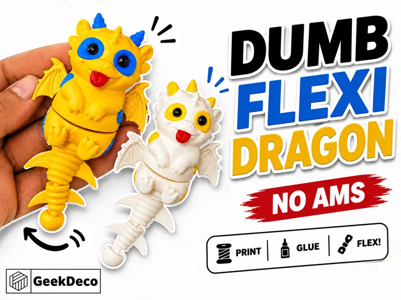 Dumb Flexi Dragon – Cute Articulated (No AMS)