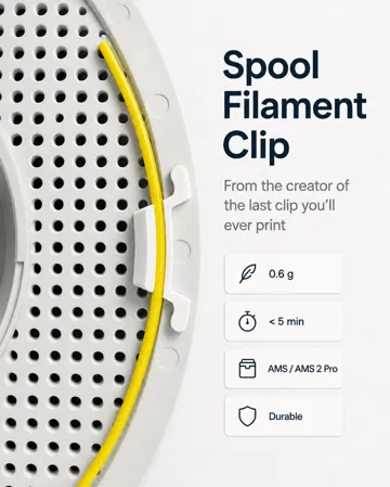 Accesorio para filamento: Bambu Lab Spool Filament Clip - AMS and AMS 2 Pro — vista de referencia 3
