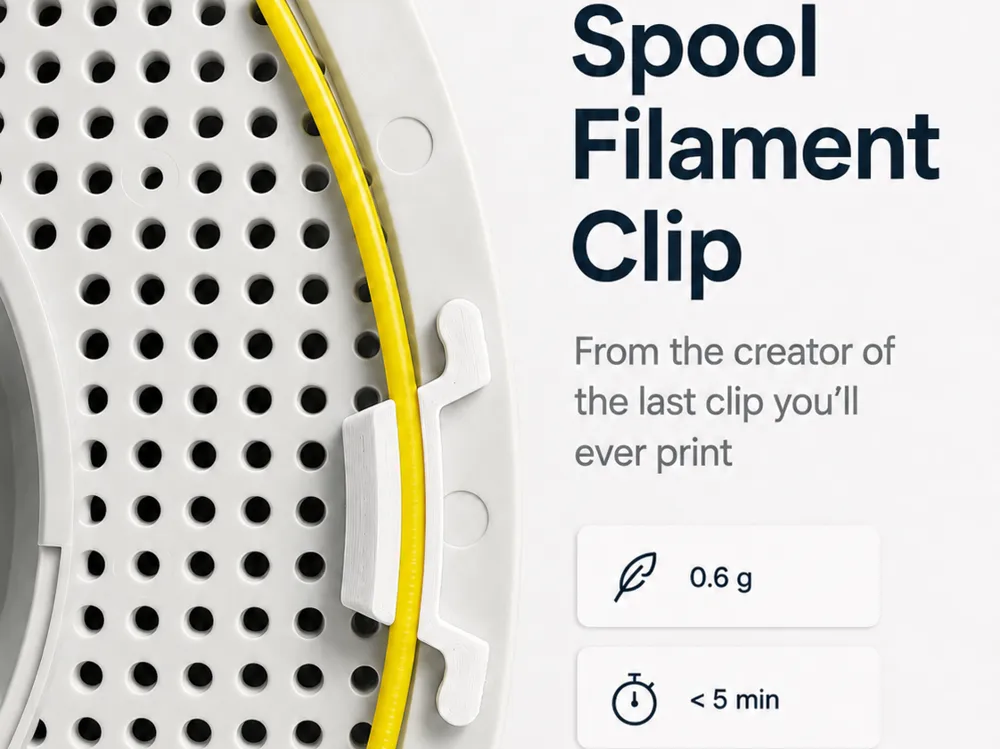 Clip de filamento Bambu Lab para AMS — imagen de referencia de MakerWorld
