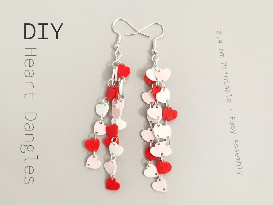 DIY Heart Dangle Earrings