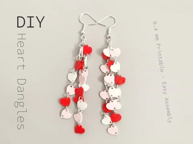 DIY Heart Dangle Earrings