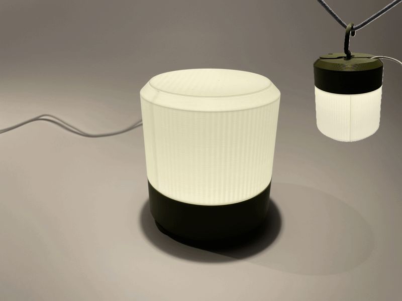 Camping Lamp LED KIT 001 (Print in Place Hook)