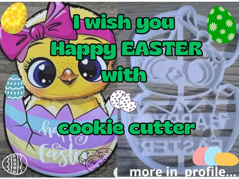 Happy easter, cookie cutter