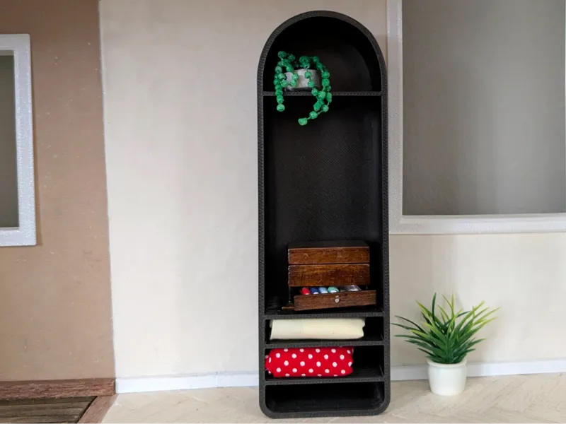 Miniature Rounded Top Shelf (1:12 scale)