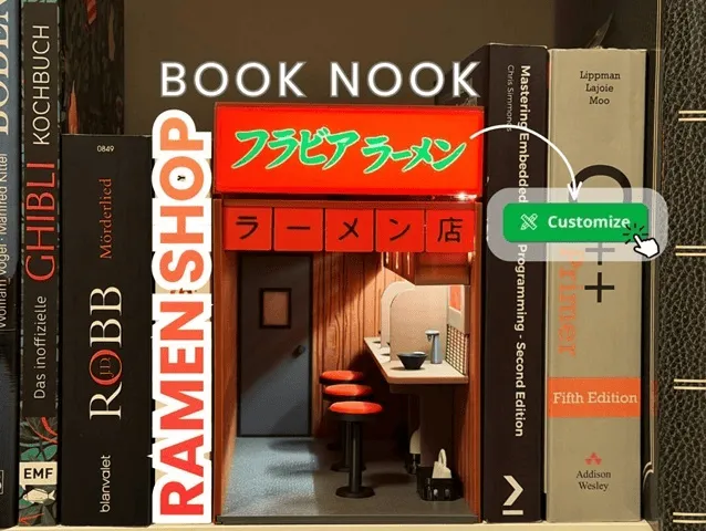 Ramen Shop Book Nook (now customizable!)