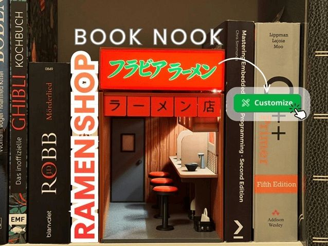 Ramen Shop Book Nook (now customizable!)