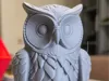 "Forest Shadow Guardian" Owl Sculpture