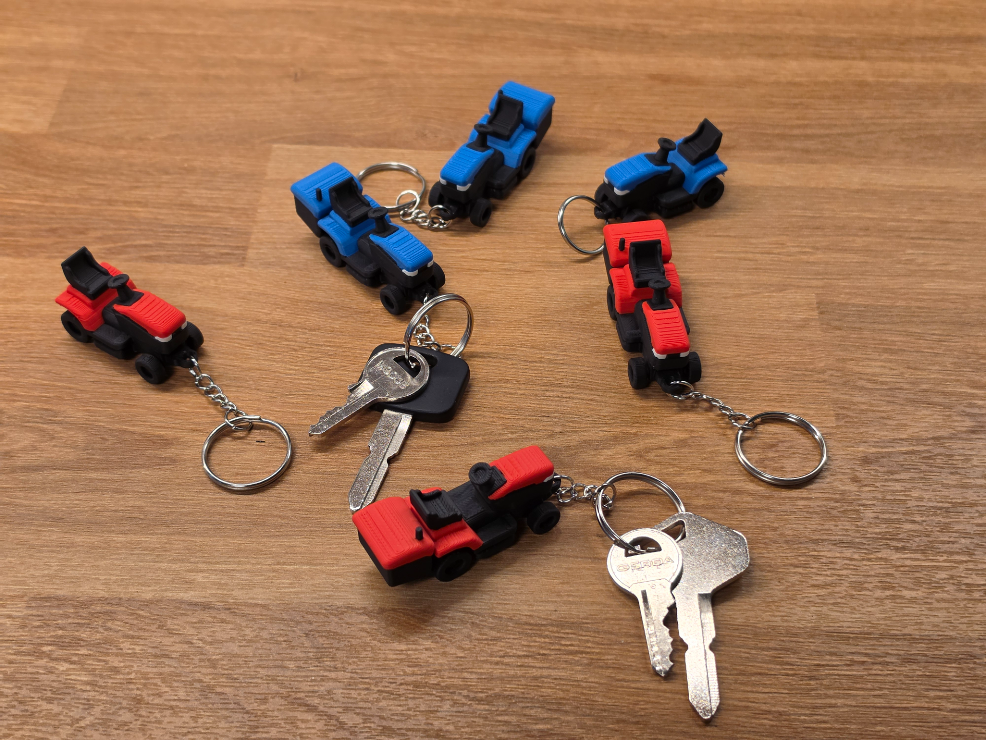 Mini Tractor Lawnmower Keychain