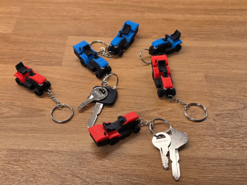 Mini Tractor Lawnmower Keychain