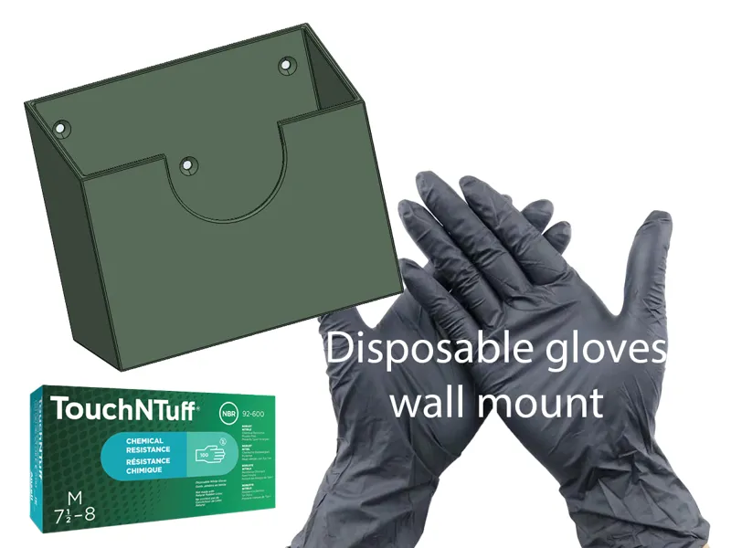 Disposable gloves wall mount