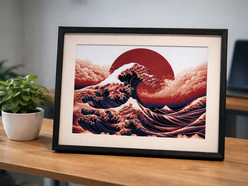 Kanagawa Wave Hueforge 200x200