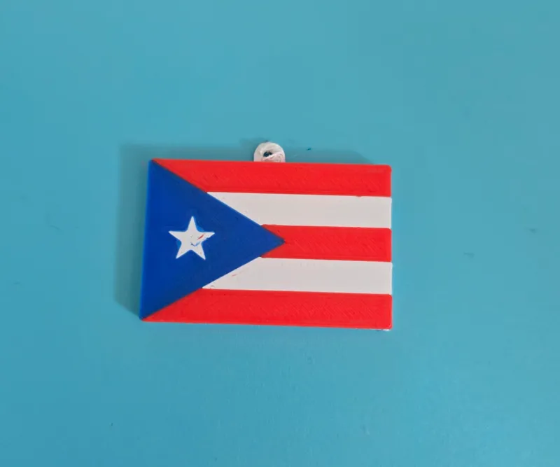 Puerto Rico Flag Keychain