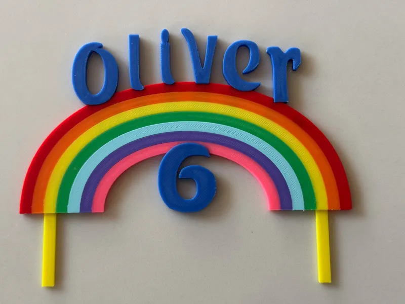 Rainbow Cake Topper