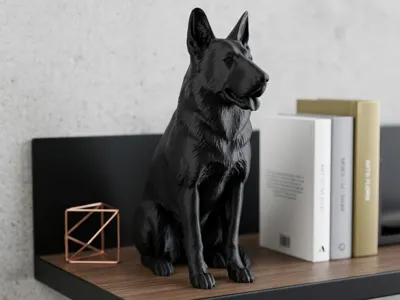 Realistic German Shepard figurine