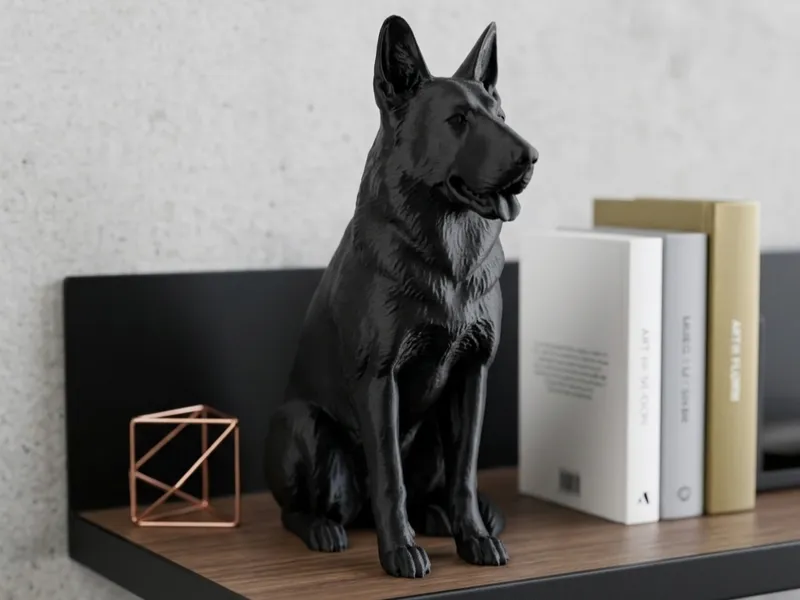 Realistic German Shepard figurine