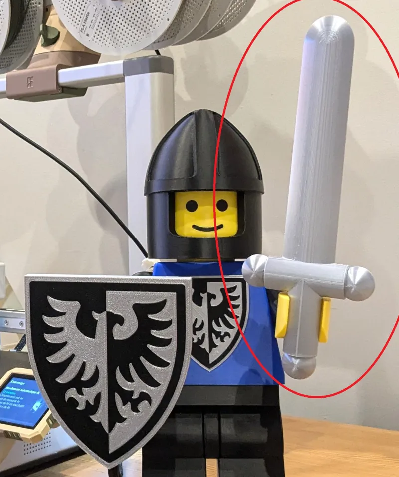 Brick Mega Minifigure Sword (10:1 scale) Oldschool