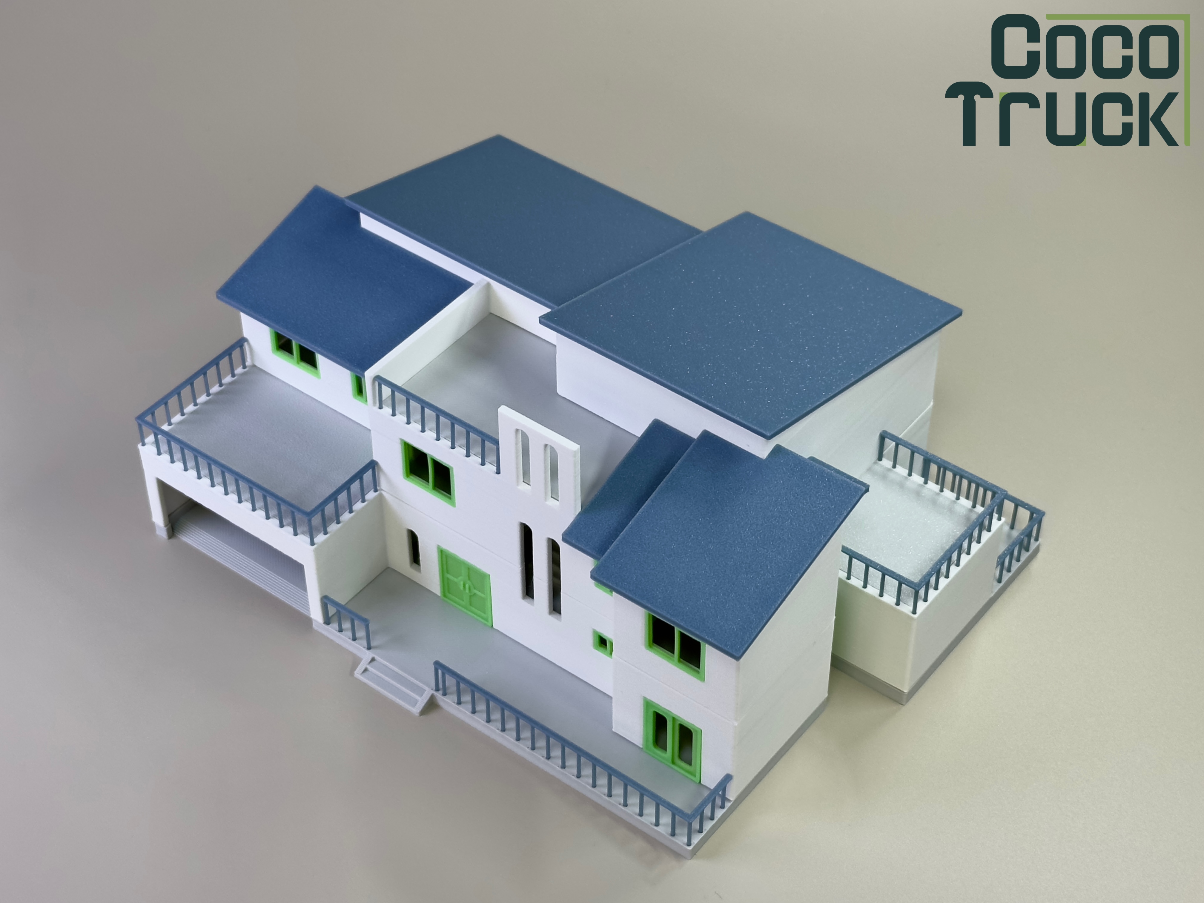 Miniatura 2 do modelo 3D 建筑积木【花园别墅】（不用AMS、不用上色、不用胶水）