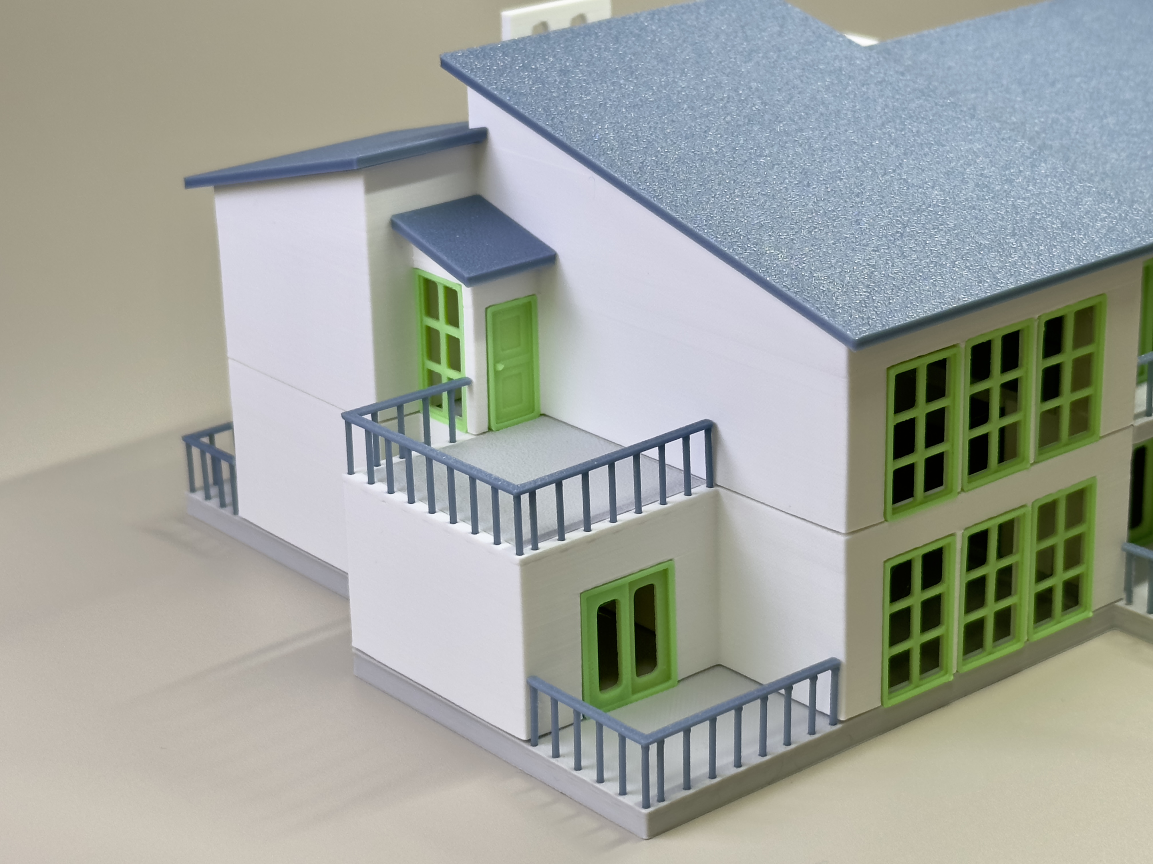 Miniatura 6 do modelo 3D 建筑积木【花园别墅】（不用AMS、不用上色、不用胶水）