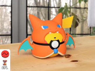 Pikachu Charizard Poncho Pokeball