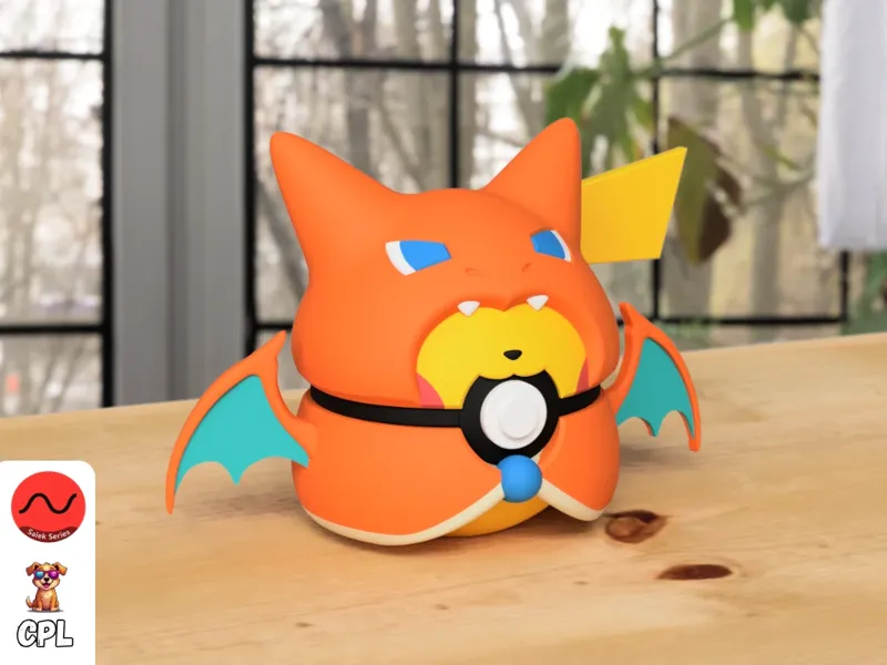Pikachu Charizard Poncho Pokeball