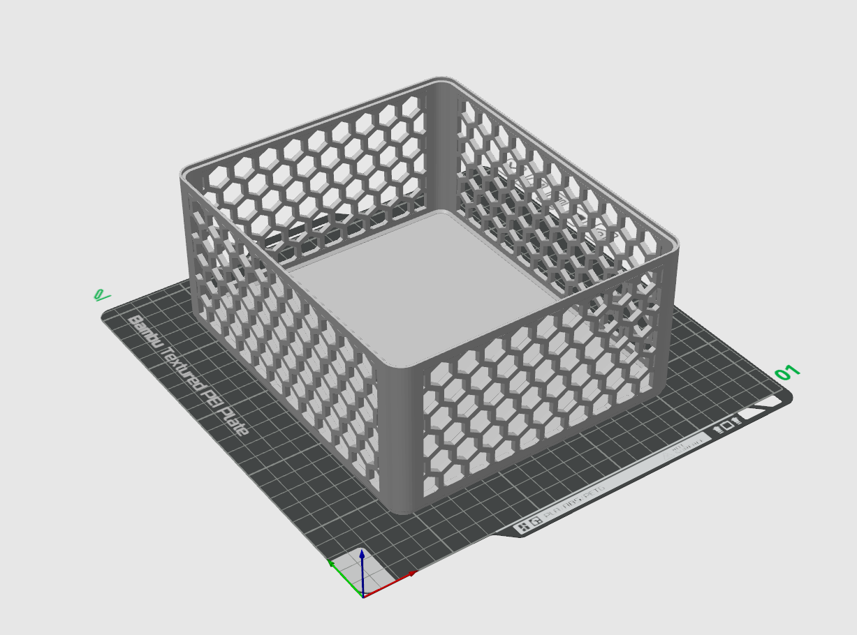 Miniatura 2 do modelo 3D 可以定制可堆叠大号方形收纳筐