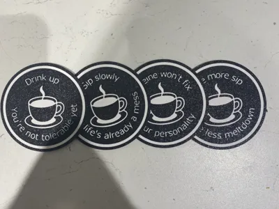Funny insulting coaster set
