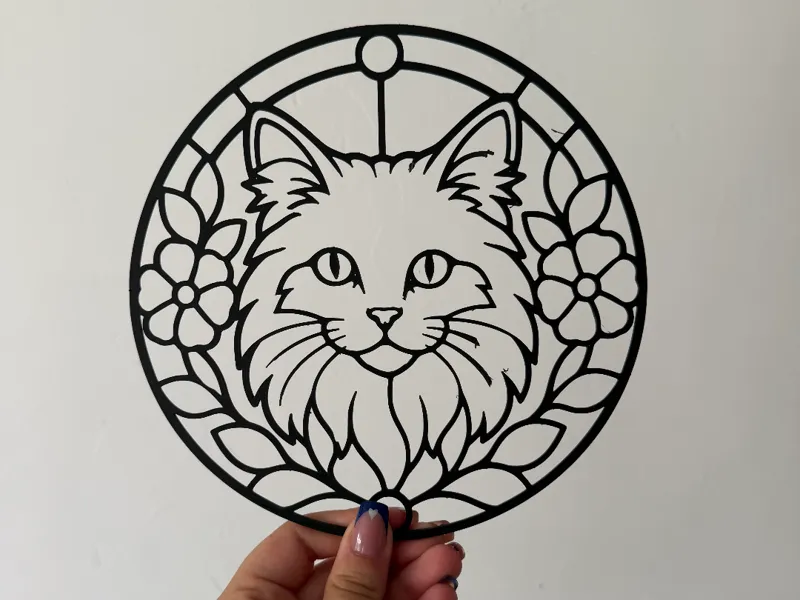 Décoration murale effet Vitrail - Chat