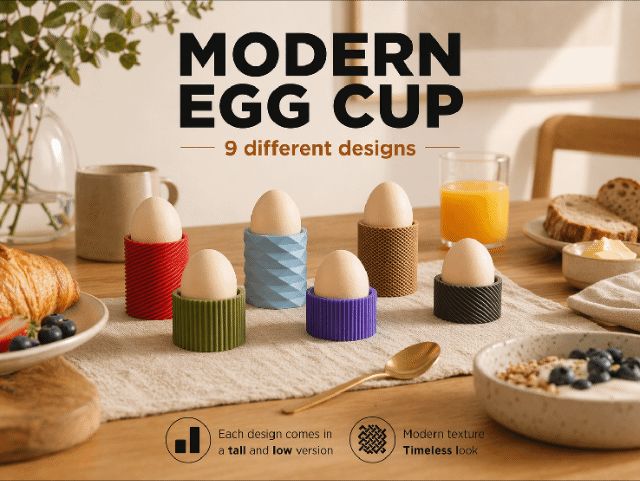 Modern egg cup
