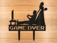 Décoration de gâteau « Game Over » humoristique — photo 1