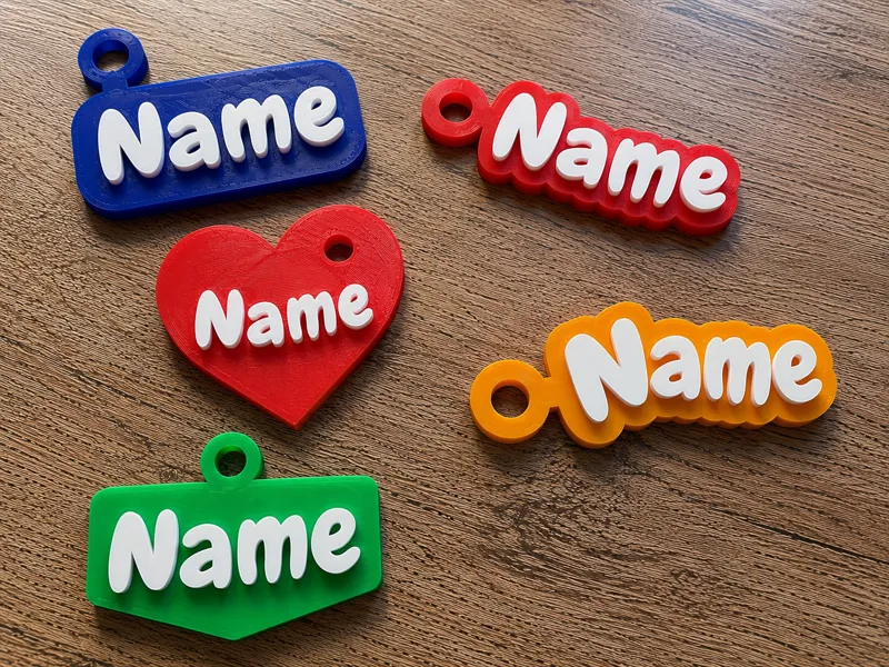 Customizable Multi-Name Keychain - 5 Styles