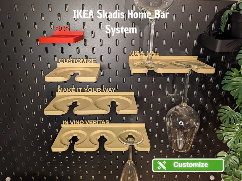 IKEA Skådis Parametric Glass Holder for Home Bar