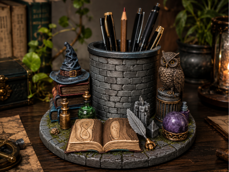 Wizard Desk Organizer – Magical Pen Holder