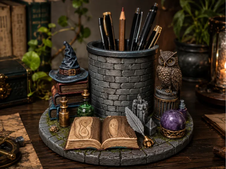 Wizard Desk Organizer – Magical Pen Holder