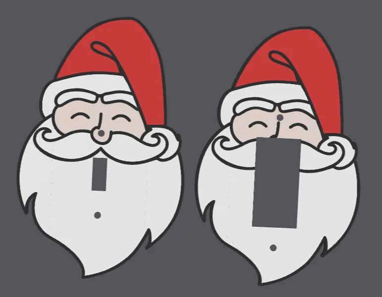 Santa - Light Switch Cover