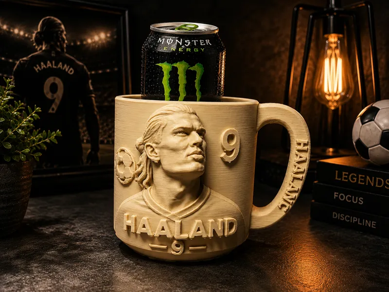 Erling Haaland Cup Holder-3D Print Model