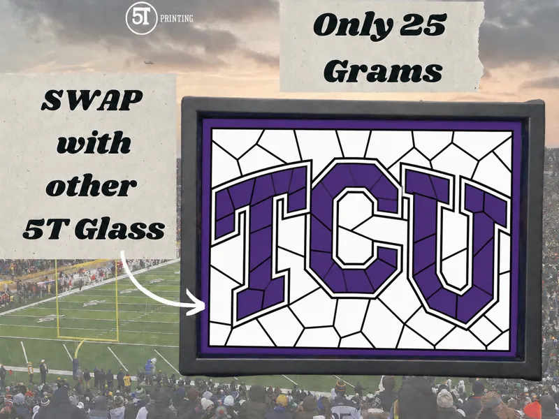 TCU Horned Frogs light (swappable glass)