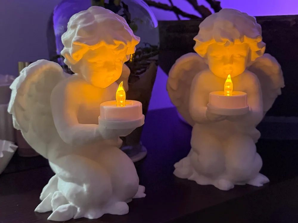 Angel with Tealight - Free 3D Print Model - MakerWorld