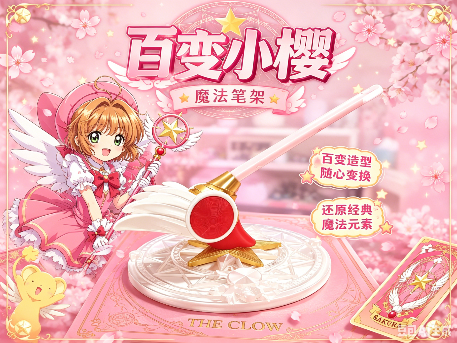 百变小樱魔法阵笔架