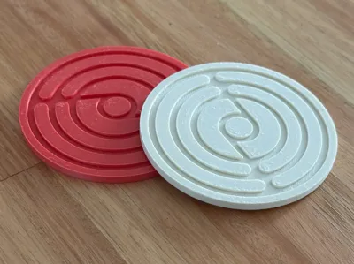 Modern Geometric Labyrinth Coasters