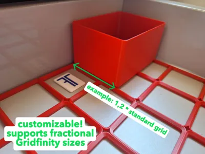 Customizable Gridfinity Full-Drawer Bin