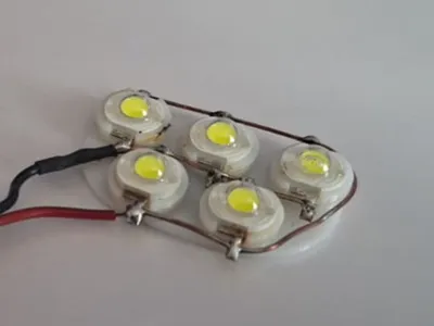 5 LED diode soldering jig