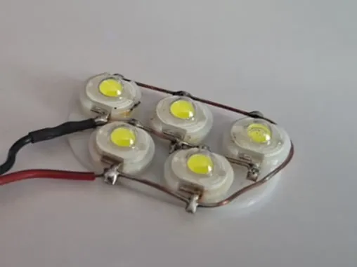 5 LED diode soldering jig