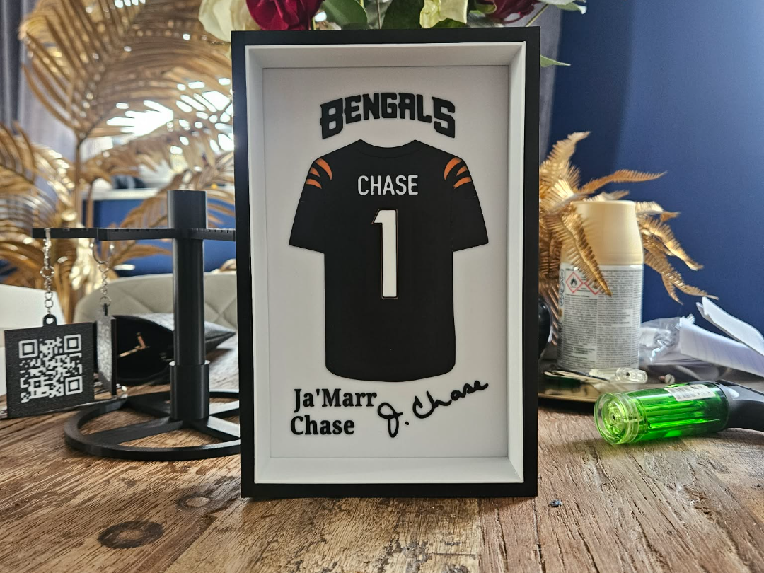 Cincinnati Bengals Ja`Marr Chase jersey Display
