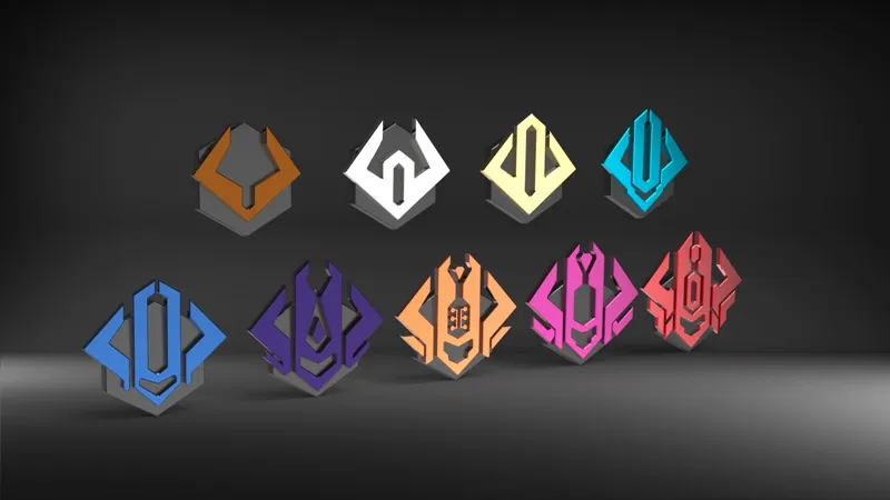Marvel Rivals Rank Keychains / Wall Art