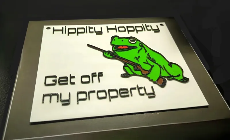 COLOR-SWITCH MULTI-LAYER FROG SIGN
