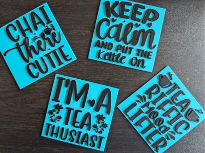 funny tea coasters & stand