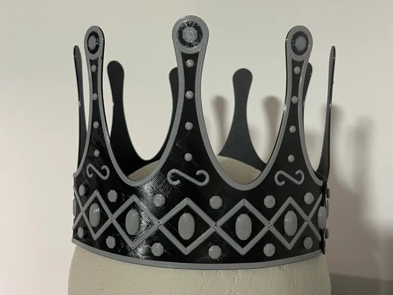 Adjustable TPU Crown, Flat Print