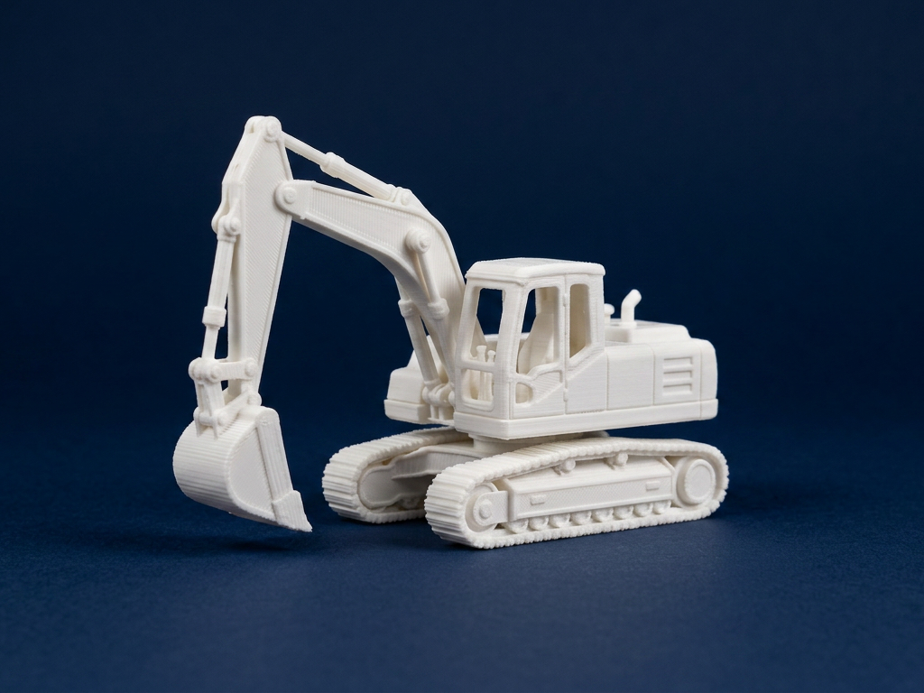 Tracked Excavator Construction Vehicle 3D Model