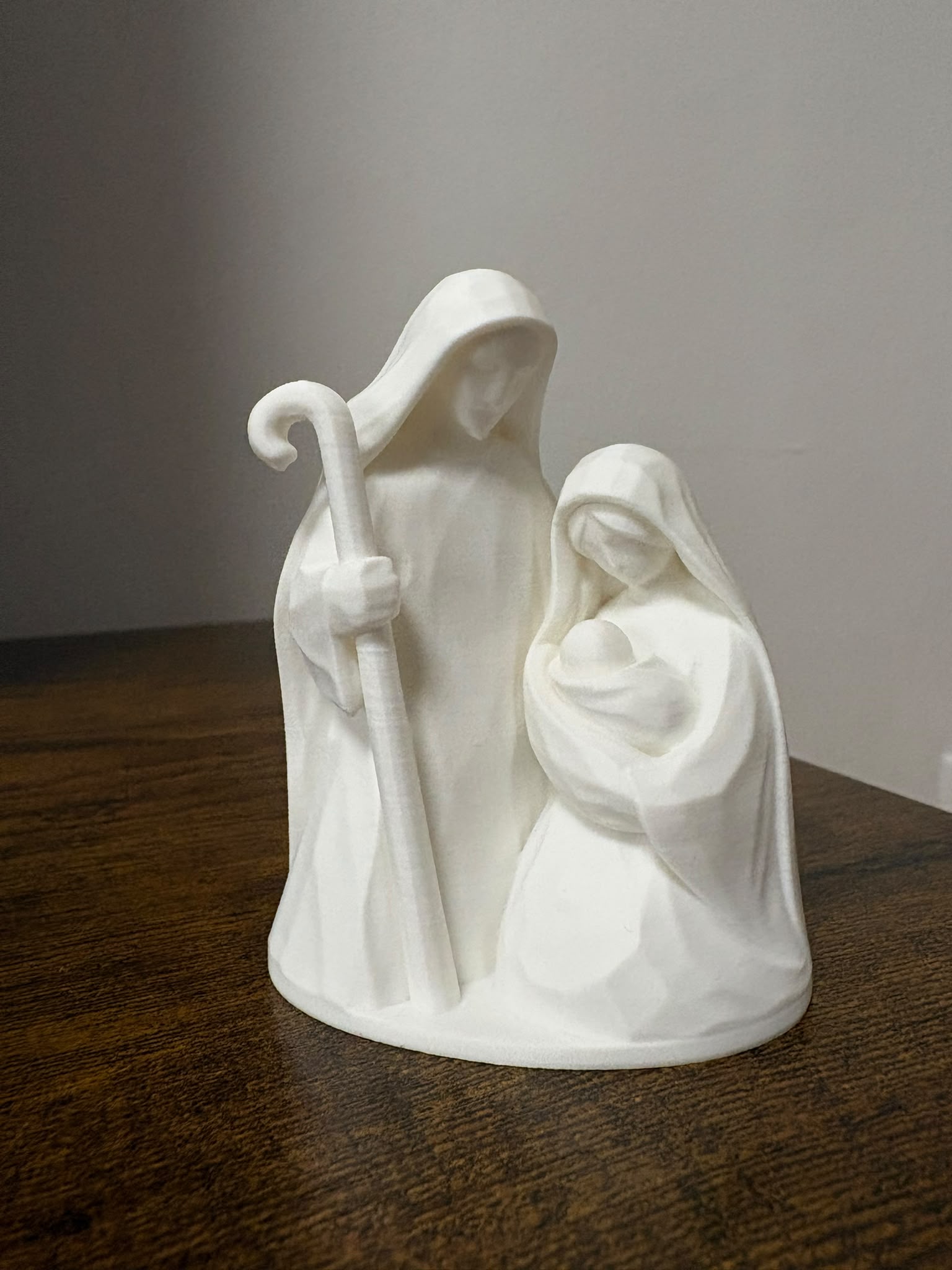 Wood Carved Nativity Scene – Christmas Decoration - 1